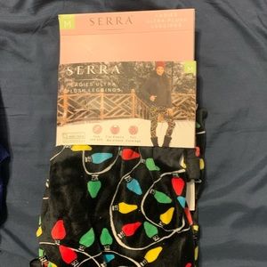 Plush Christmas leggings